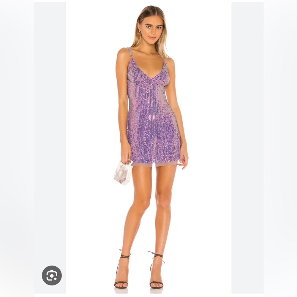 Free People Gold Rush Sequin Lilac Dress- XS